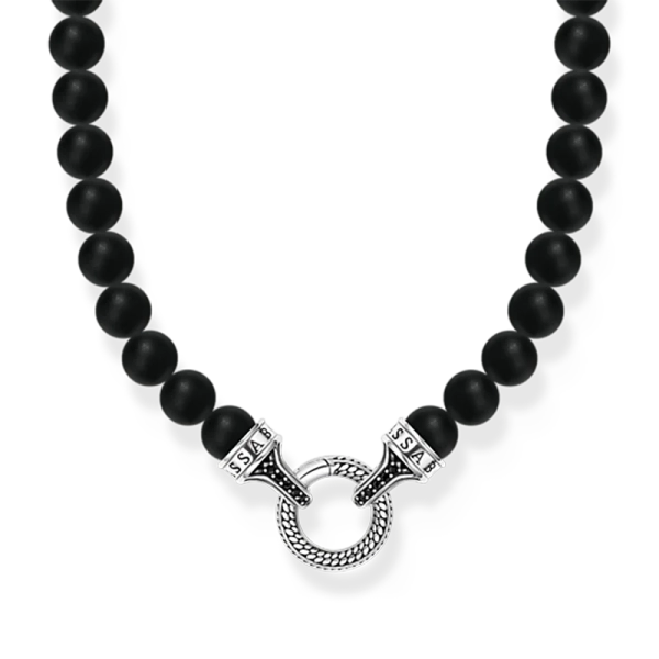 Obsidian Halsband från Thomas Sabo med matta obsidianpärlor