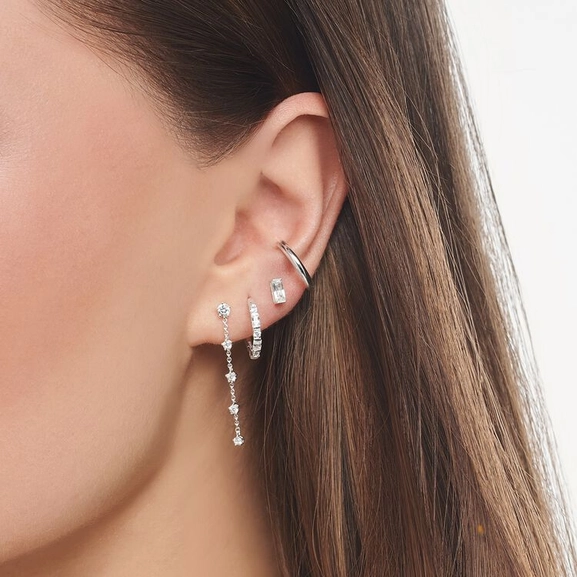 Einzel Ohrstecker Vintage Weiße Steine von Thomas Sabo, Schneller Versand - Nordicspectra.de