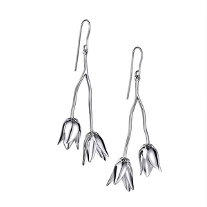 Helleborus Earrings i silver