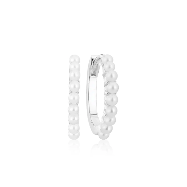 Ellera Perla Grande Örhängen i silver med eleganta sötvattenpärlor från Sif Jakobs Ellera-kollektion.