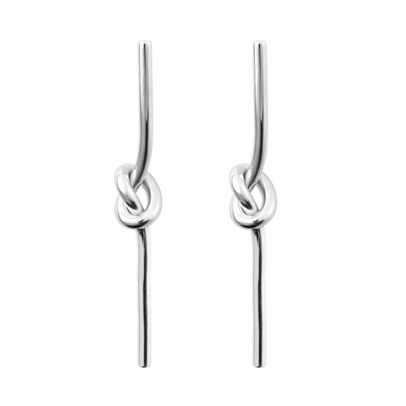 Knot Stick Earrings Silver - Sophie By Sophie - Snabb frakt & paketinslagning - Nordicspectra.se