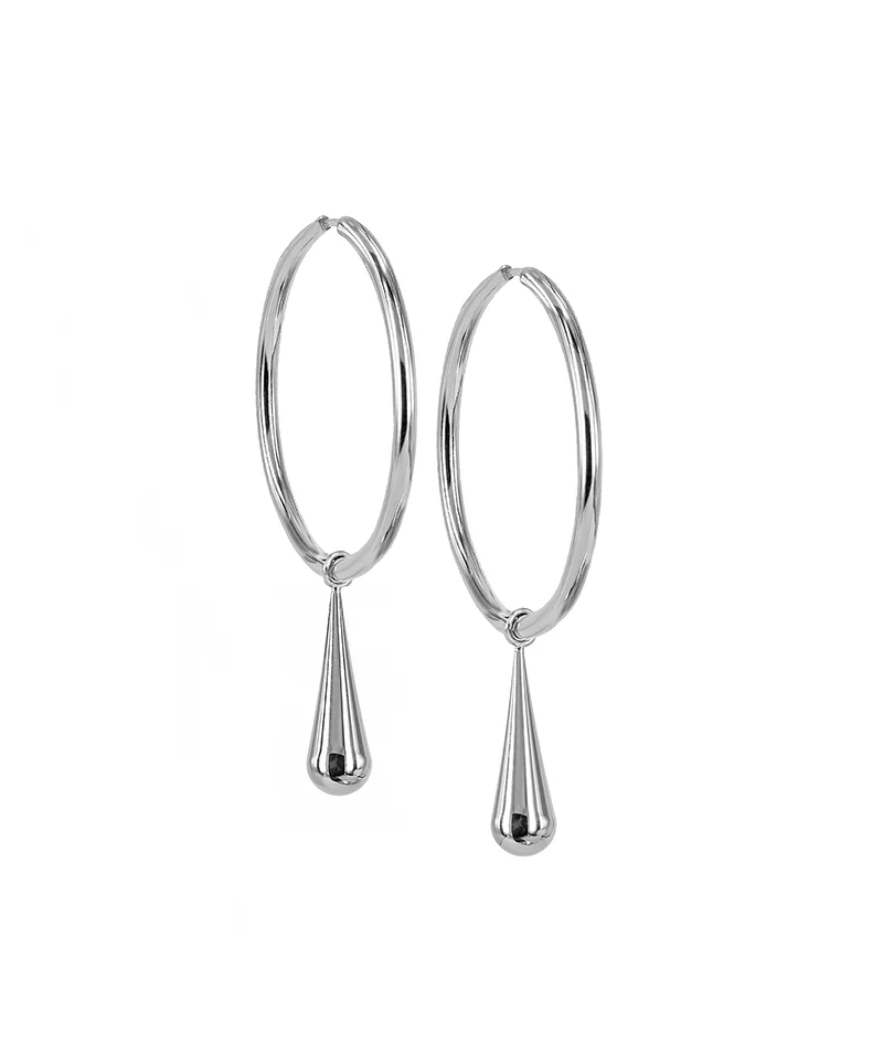 BELLA Big Hoops Stål - Astrid & Agnes - Nordic Spectra