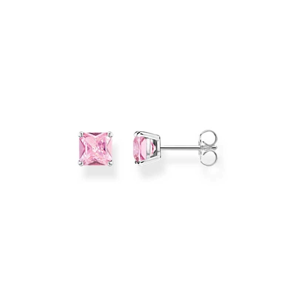Ear studs with pink stone silver - Thomas Sabo - Suuri valikoima & ilmainen lahjapaketointi - Nordicspectra.fi