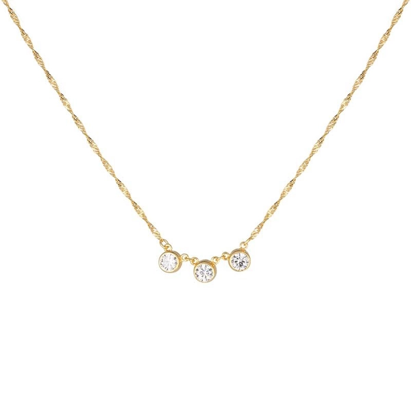Cubic Tripple Neck Gold -CU Jewellery - Snabb frakt & paketinslagning - Nordicspectra.se
