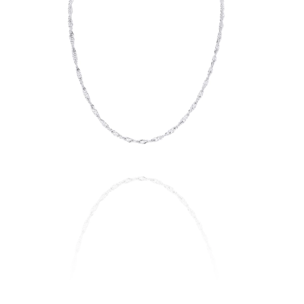 Halskedja Singapore Silver - Snabb frakt & paketinslagning - Nordicspectra.se