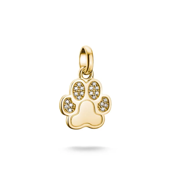 CC Connect Tassavtryck Berlock Guld i 18K guldpläterat silver med Cubic Zirconia