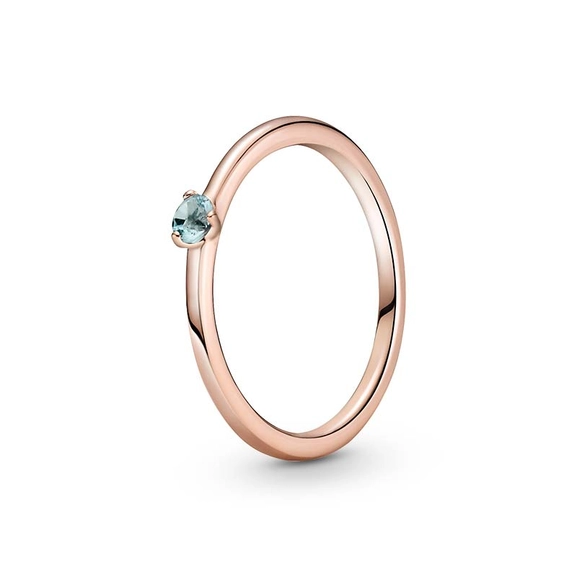 Ljusblå Solitärring Rosé - PANDORA - Snabb frakt & paketinslagning - Nordicspectra.se
