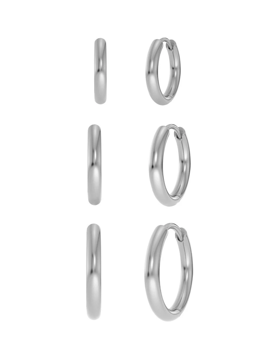 Edblad – Triple Pair Hoops Steel