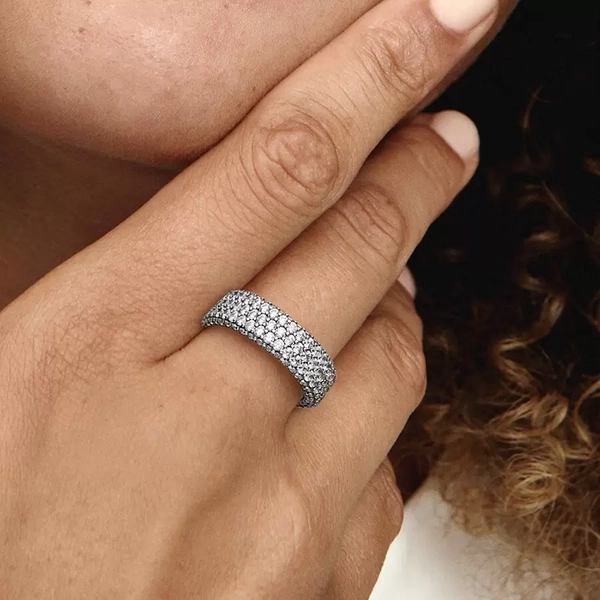 Pandora Timeless Pavéprydd Treradig Ring - PANDORA - Snabb frakt & paketinslagning - Nordic Spectra