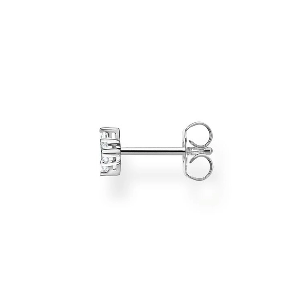 Einzel Ohrstecker Weisser Stein Silber von Thomas Sabo, Schneller Versand - Nordicspectra.de