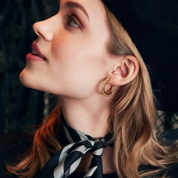 Tinsel Earrings Creole Gold - Edblad - Snabb frakt & paketinslagning - Nordicspectra.se