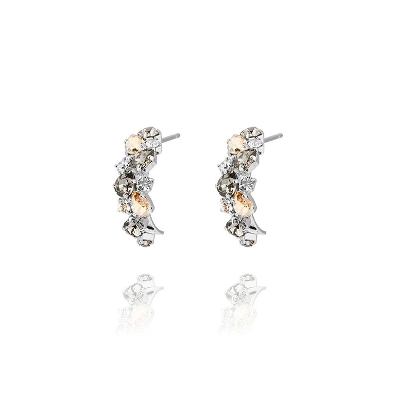 Caroline Svedbom - Gabriella Earrings Rhodium Black Golden Combo