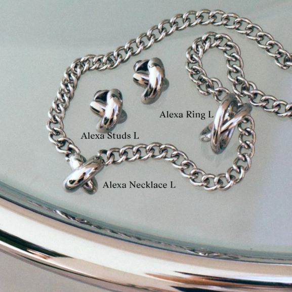 blanka studsörhängen i polerat rostfritt stål med generösa backparts