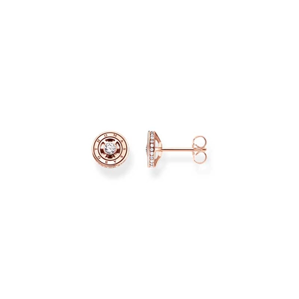 Stiftörhängen Runda Med Vita Stenar Rosé - Thomas Sabo berlock - Snabb frakt & paketinslagning - Nordicspectra.se