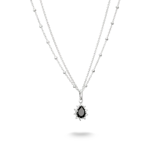 Halskette True Romance Schwarzer Stein Silber - Thomas Sabo - Nordic Spectra