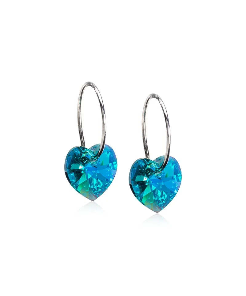 Blomdahl - NT Ear Ring 14 mm Heart 10 mm Turquoise