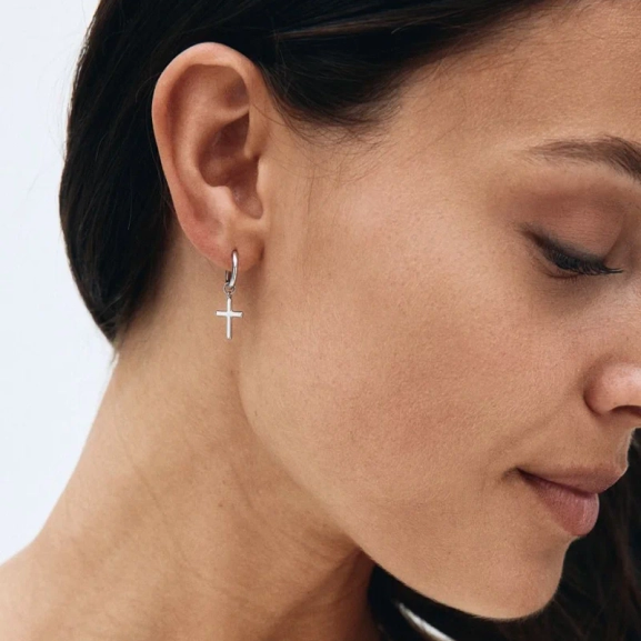 Spirit Cross Hoops i stål