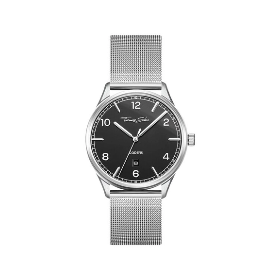 Klocka Code TS Silver/Svart 40 mm - Thomas Sabo klocka - Snabb frakt & paketinslagning - Nordicspectra.se