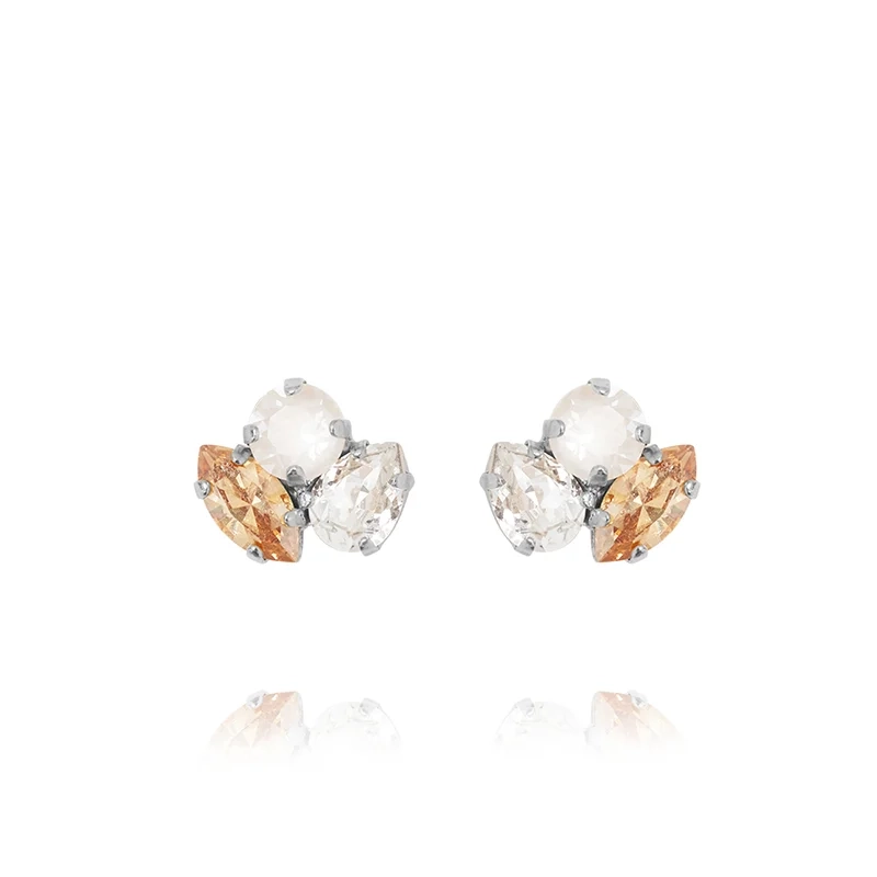 Caroline Svedbom - Ana Earrings Rhodium Golden Combo