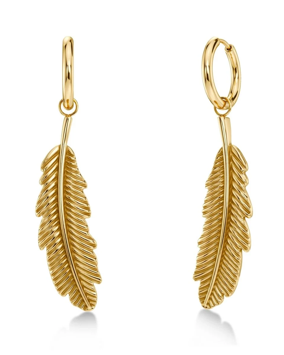 Edblad - Feather Hoops L Gold