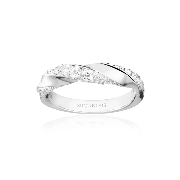 Ferrara Ring i silver med gnistrande cubic zirconia från Sif Jakobs
