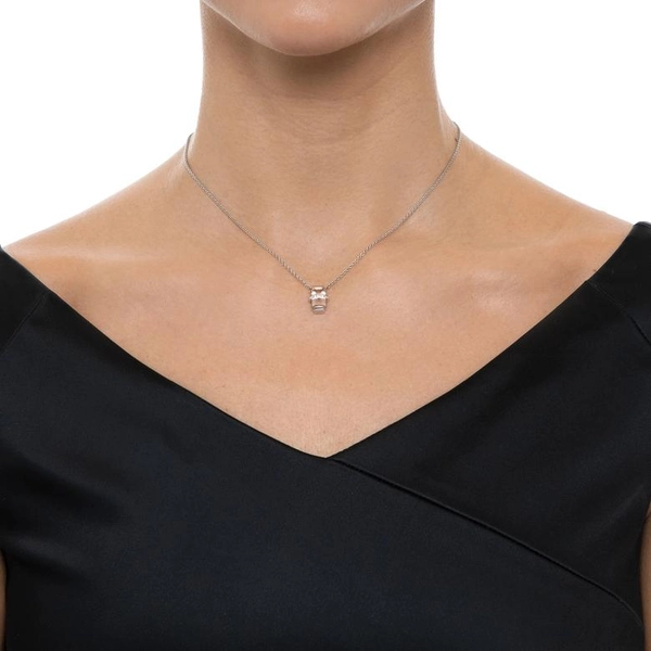 Little Bend Over Necklace - Morganite White Gold von Efva Attling, Schneller Versand - Nordicspectra.de