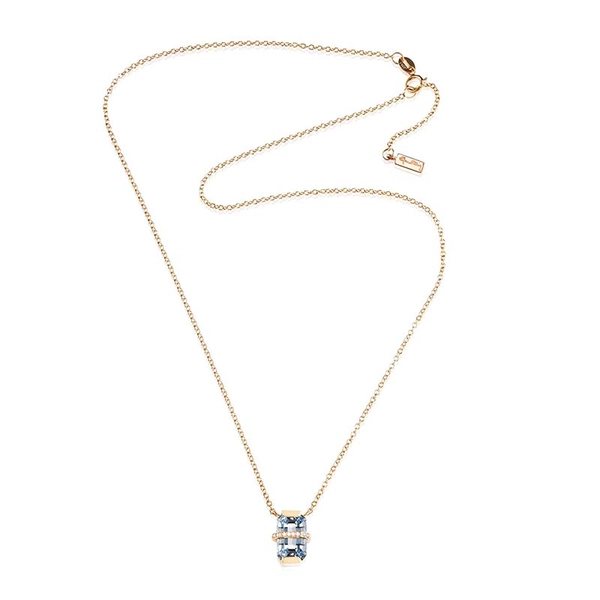 Little Bend Over Necklace - Aquamarine Gold - Efva Attling halsband - Snabb frakt & paketinslagning - Nordicspectra.se