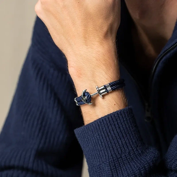 Phrep Armband Marinblå/Silver - Paul Hewitt - Omgående leverans & paketinslagning - Nordic Spectra