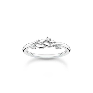 Ring Blätter Mit Weißen Steinen Silber von Thomas Sabo, Schneller Versand - Nordicspectra.de
