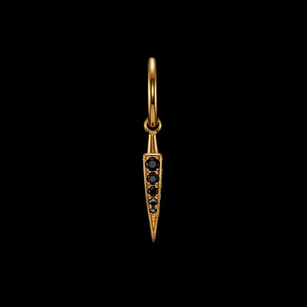 Poison Arrow Pavé Earring Black Spinel Gold - Maria Nilsdotter - 1-2 dagars leverans - Nordic Spectra