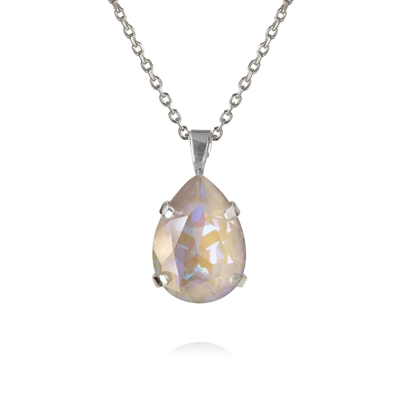 Caroline Svedbom - Mini Drop Necklace Rhodium Serene Delite