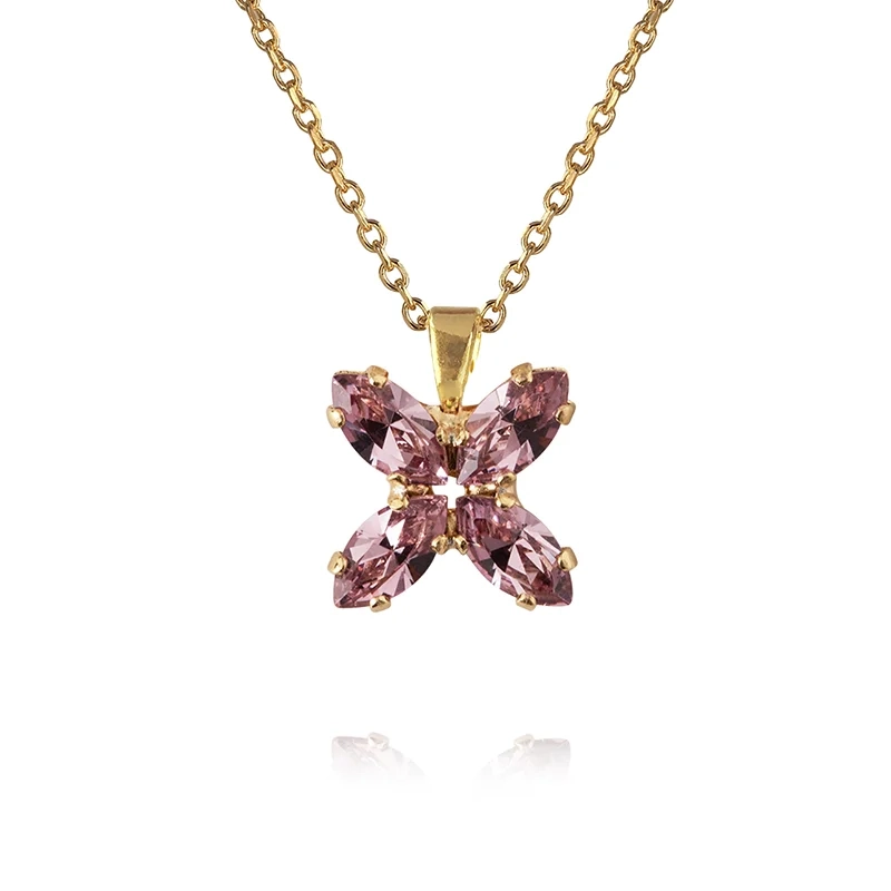 Caroline Svedbom - Crystal Star Necklace Gold Light Amethyst