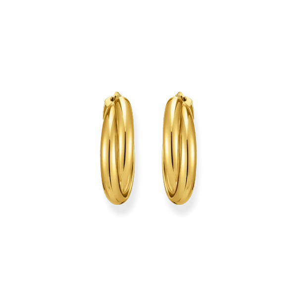Stora Flätade Hoops Guld - Thomas Sabo - Snabb leverans & paketinslagning - Nordic Spectra