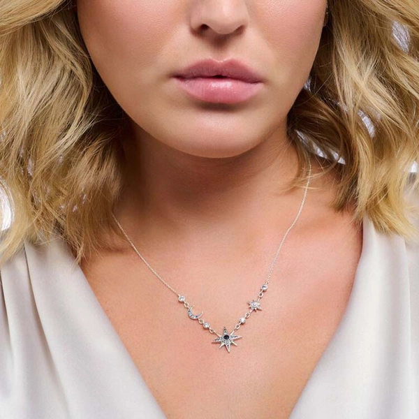 Kette Royalty Stern & Mond Silber von Thomas Sabo, Schneller Versand - Nordicspectra.de
