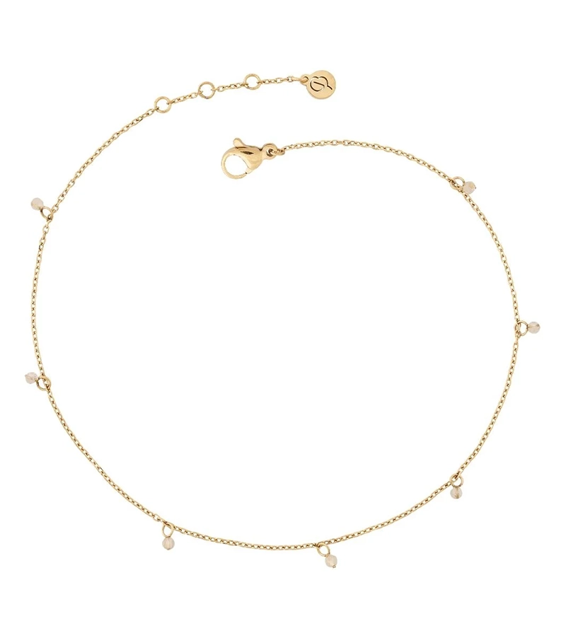Summer Beads Chain Anklet White Gold - Edblad - Snabb frakt & paketinslagning - Nordic Spectra