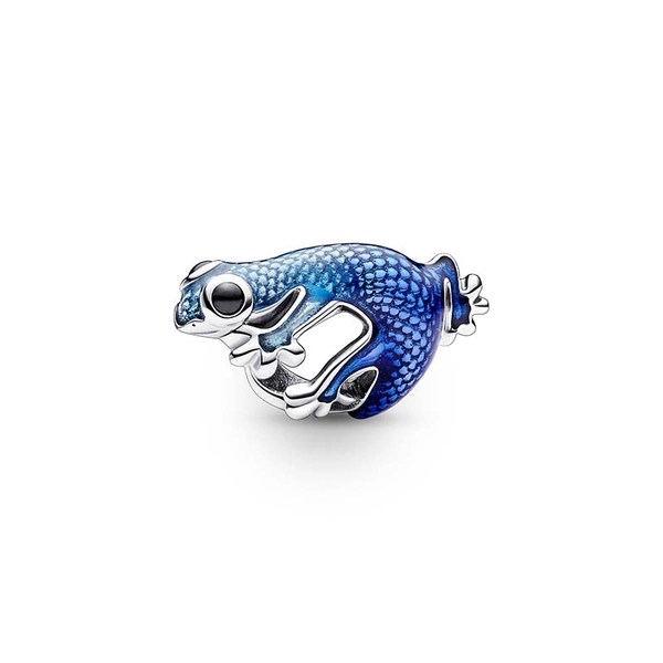 Metallic-Blaues Gecko Charm - PANDORA - Nordic Spectra