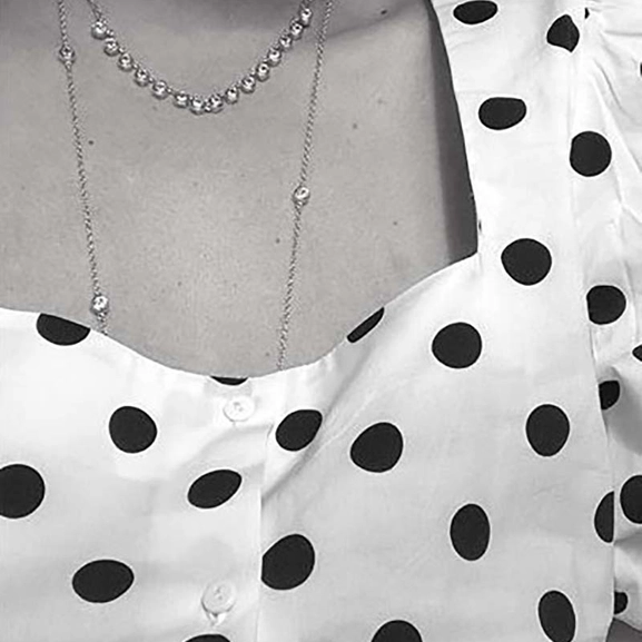 Cubic Long Chain Necklace Silver -CU Jewellery - Snabb frakt & paketinslagning - Nordicspectra.se