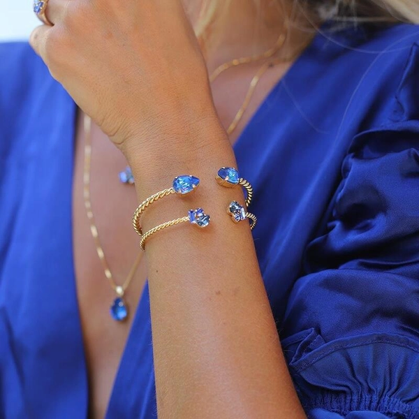 Isa Bracelet Rhodium Blue Combo - Caroline Svedbom - Snabb frakt & paketinslagning - Nordicspectra.se
