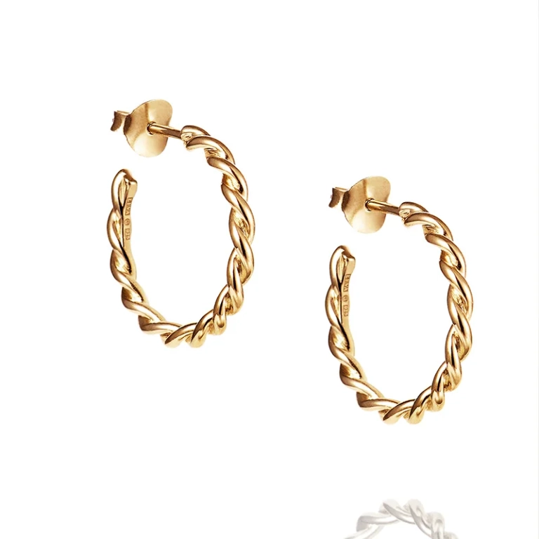 Little Wrapped Hoops Guld från Efva Attling