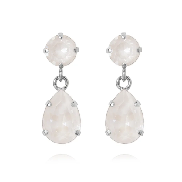 Mini Drop Earrings Rhodium Electric White - Caroline Svedbom - Snabb frakt & paketinslagning - Nordic Spectra