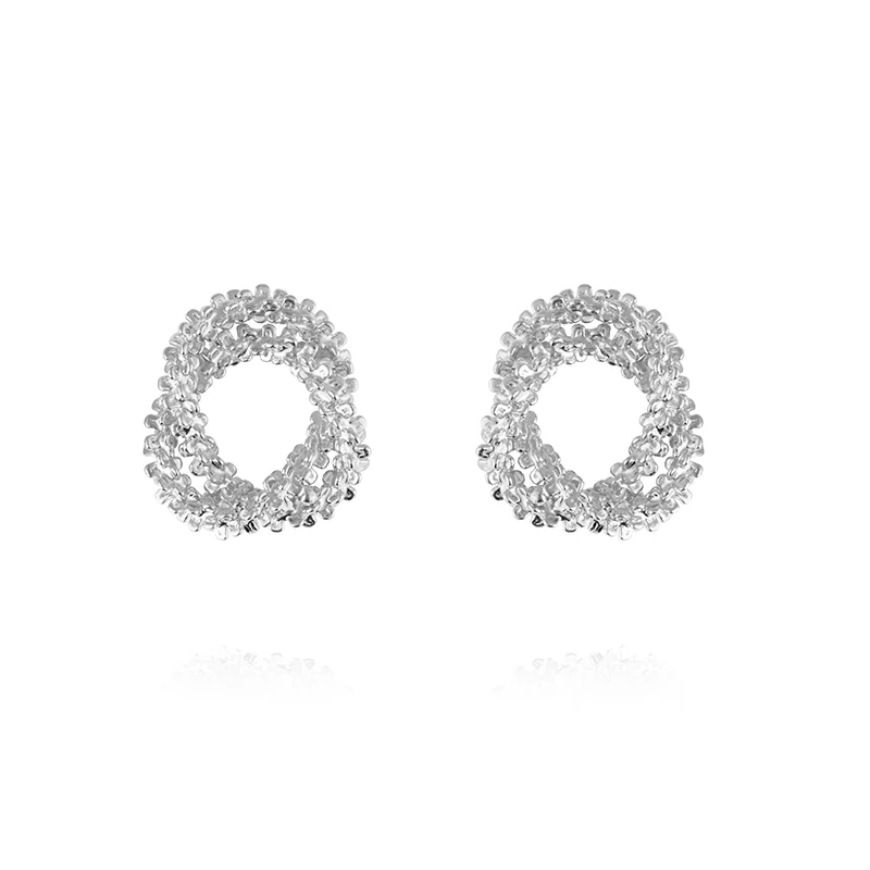 Caroline Svedbom - Gemma Knot Earrings Rhodium
