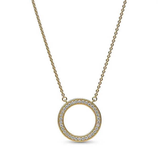 Pandora Signature Pavé & Herzen Kreis-Anhänger Halskette - PANDORA - Nordic Spectra