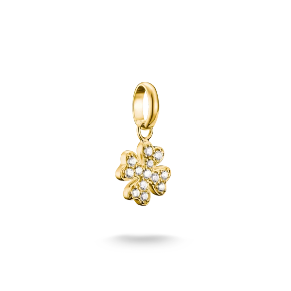 CC Connect Funkelnder vierblättriger Kleeblatt-Anhänger Gold - Thomas Sabo - Nordic Spectra