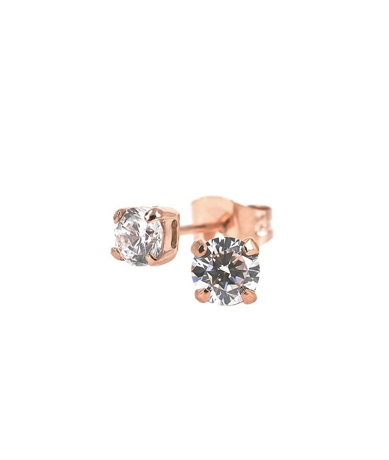 IDA Örhängen 4 mm Kristall/Rosé - Astrid & Agnes - Snabb frakt & paketinslagning - Nordicspectra.se