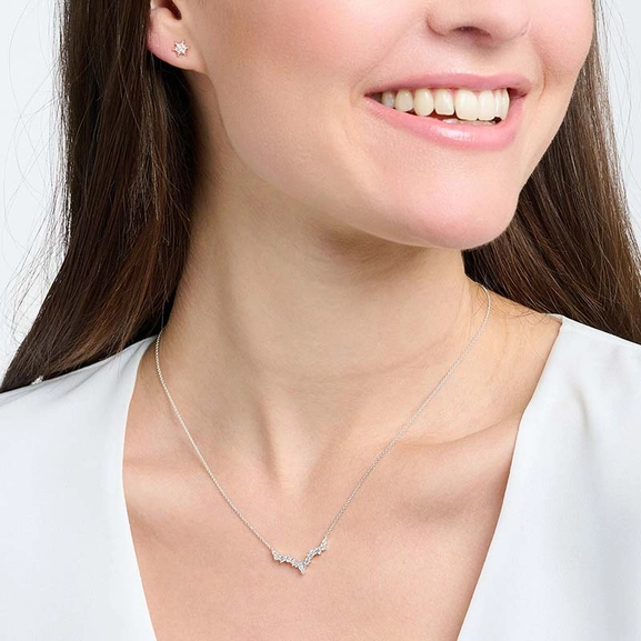 Kette Eiskristalle Silber von Thomas Sabo, Schneller Versand - Nordicspectra.de