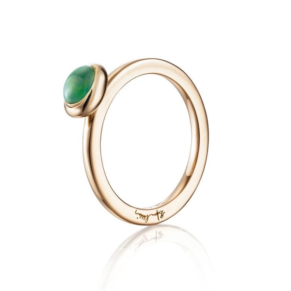 Love Bead Ring Gold - Green Agate - Efva Attling ringar - Snabb frakt & paketinslagning - Nordicspectra.se