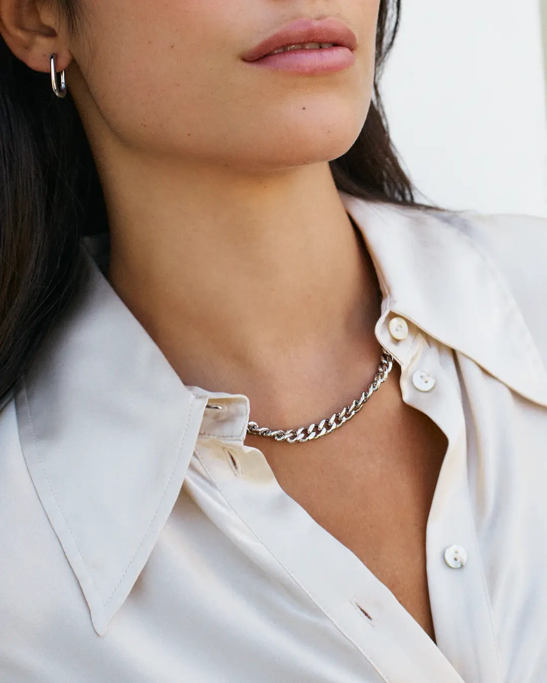 Curb Chain Necklace Steel - Edblad - Snabba leveranser - Gratis paketinslagning