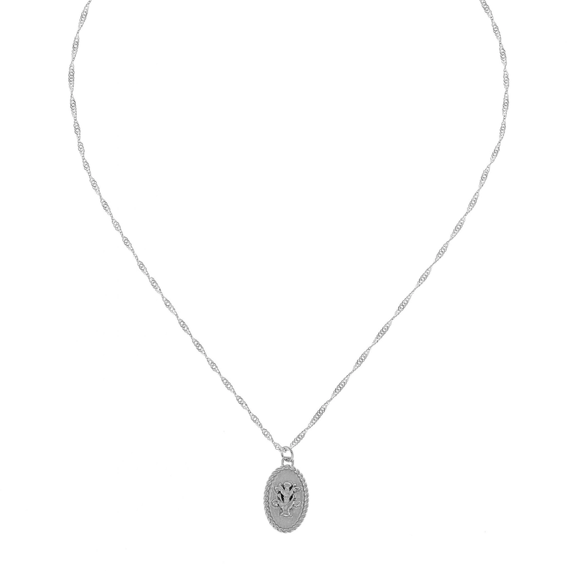 CU Jewellery - Two Flower Necklace  Silver