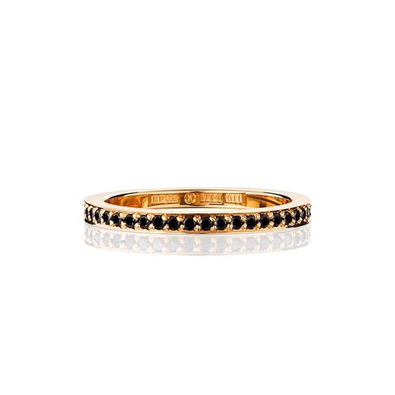 Stars & Signature In Black Thin Ring Gold - Efva Attling ringar - Snabb frakt & paketinslagning - Nordicspectra.se
