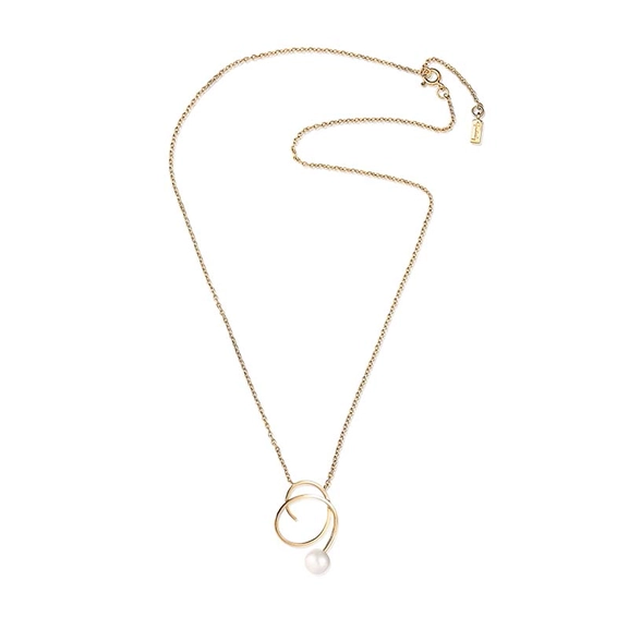 Little Curly Pearly Necklace Gold - Efva Attling - Skandinaviska Designsmycken - Nordic Spectra